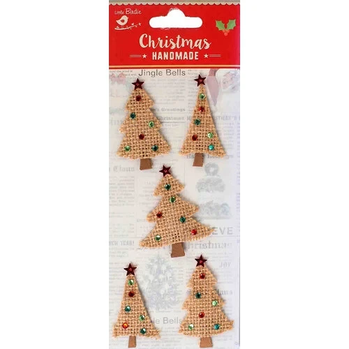 Little Birdie Crafts - Burlap Trees Stickers Cute! CR29219