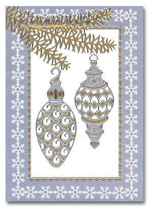 Starform CHRISTMAS BRANCHES 969 SILVER Peel Stickers OUTLINE