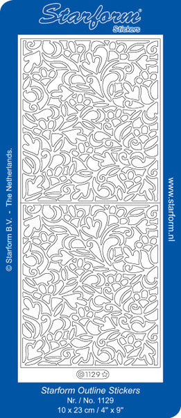 Starform DECO RECTANGULAR PANEL 1129 GOLD Peel Stickers OUTLINE