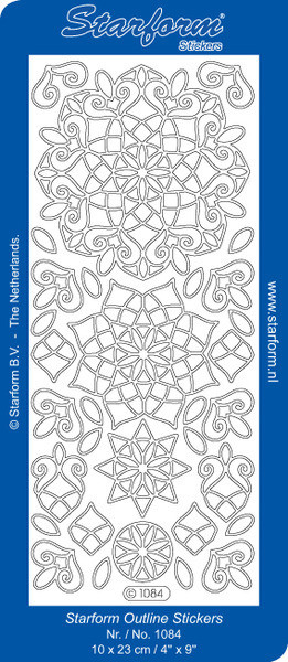 Starform 3-D Ornament 1084 SILVER Peel Stickers