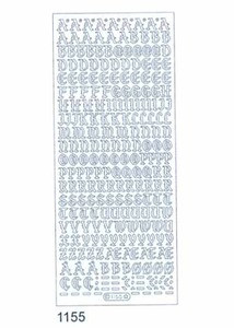 Starform Alphabet Mini CALLIGRAPHY UC Outline 5/8" GOLD Sticker 1155