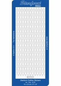 Starform LARGE TWIST BORDERS GOLD 1215 OUTLINE STICKERS