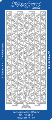 Starform Ribbon Border Holly & Berries 8544 GOLD Stickers