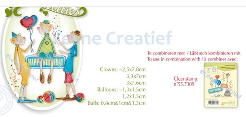 Leane Creatief- Lea'bilities Cut & Emboss Dies- Clowns 45.7224