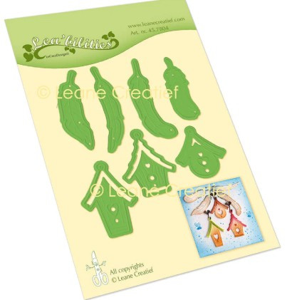 Leane Creatief- Lea'bilities Cut & Emboss Dies- Birdhouses & Feathers 45.7804