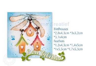 Leane Creatief- Lea'bilities Cut & Emboss Dies- Birdhouses & Feathers 45.7804