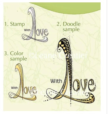 Leane Creatief- Clear Stamp- Doodle Stamp - With Love