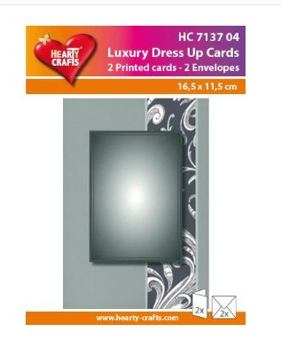 Luxury Dress Up Cards HC719124 Two 5x7 Cards with Env - Grey
