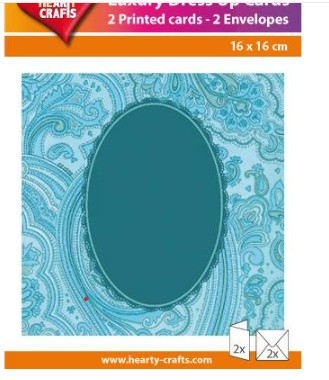 Luxury Dress Up Cards HC719107 Two Cards with White 6x6 Envelopes