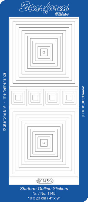 Starform SQUARES Peel Stickers SILVER 1145