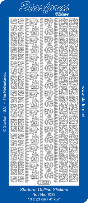 Starform BORDERS & CORNERS 1033 WHITE Peel Stickers