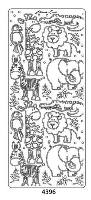 Peel-Offs Marie Eve Animals 4396 silver Peel Stickers