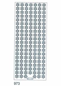 Starform SNOWFLAKE BORDERS WHITE N973 OUTLINE STICKERS
