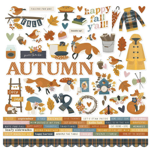 Simple Stories Acorn Lane Cardstock Stickers 12x12 21001