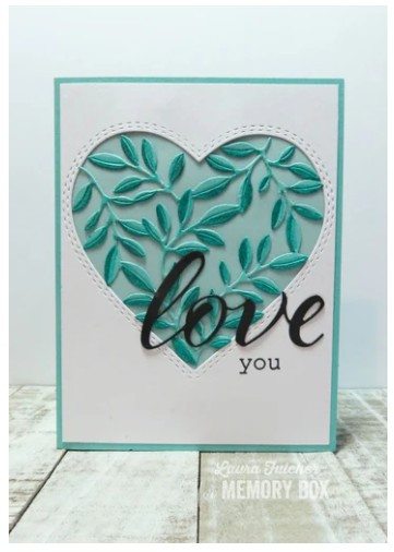 Memory Box Double Stitch Happy Heart Cut Out Cutting Dies 100% Steel