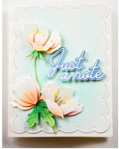 Memory Box 100% Steel Just a Note Cutting Die with Shaddow 94778