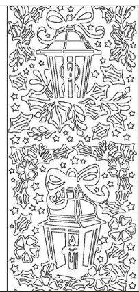 Peel-Offs Flowers Marie Eve Outline Peel Stickers 4167 Black