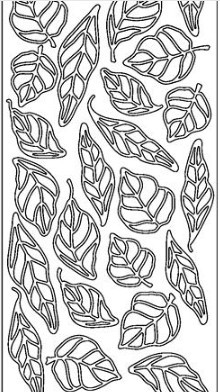 Peel-Offs Leaves 4089 Black Peel Stickers