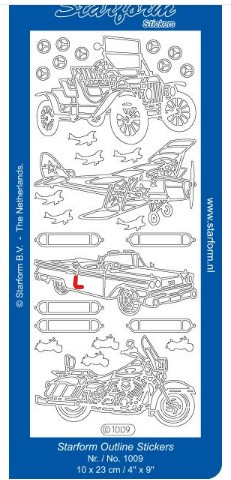 Starform Deco Stickers Cars, plane & Motorcycle 1009S Peel Stickers