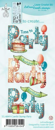 Leane Creatief- Clear Stamp- Combi Stamp Party 554049