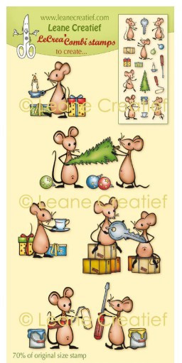 Leane Creatief- Clear Stamp- Mice Special Occasions 55.8047