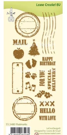 Leane Creatief- Clear Stamp- Postmarks 55.5480