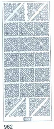 Starform Deco Stickers - Fancy Radiant Corners Silver