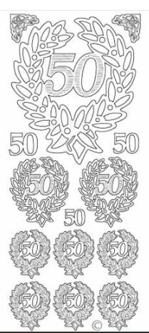 Starform 50th Anniversary 812 Gold Peel Stickers