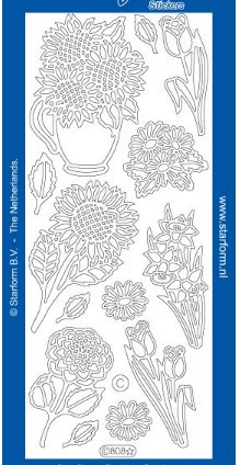 Starform Deco Stickers - Sunflowers Silver