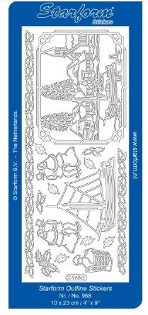 Starform Deco Stickers - Ship and Scene 968 Gold Peel Stickers