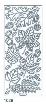 Starform Deco Stickers - Leaves Silver 1029 Sticker