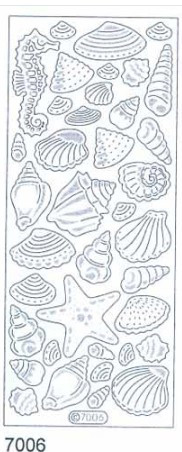 Starform Deco Stickers - Sea Shells Transparent Glitter SilverStickers
