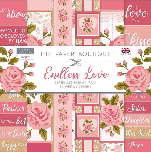Save 63% Today The Paper Boutique- Endless Love 8"x8" Embellishment Pad