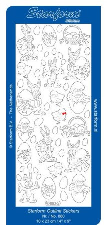Starform Deco - Easter Bunny Stickers Silver 880