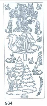 Starform Deco - Animals Peel Stickers 964 Gold