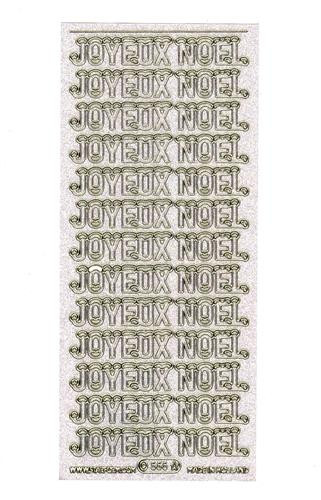 Starform Joyeux Noel Transparent Glitter Silver Stickers 555 TGG