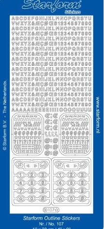 Starform Deco Stickers - - Alphabet / Mobile Phone Sticker Silver