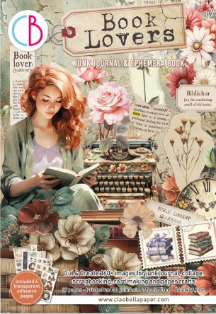 Ciao Bella Junk Journal Ephemera Book A4 - Book Lovers