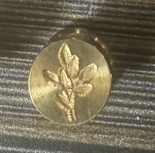 Sealing Wax Seal Stamp -5/8" Round Mini Brass Branch