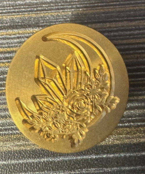 Sealing Wax Seal Stamp - Brass Crystals on Moon