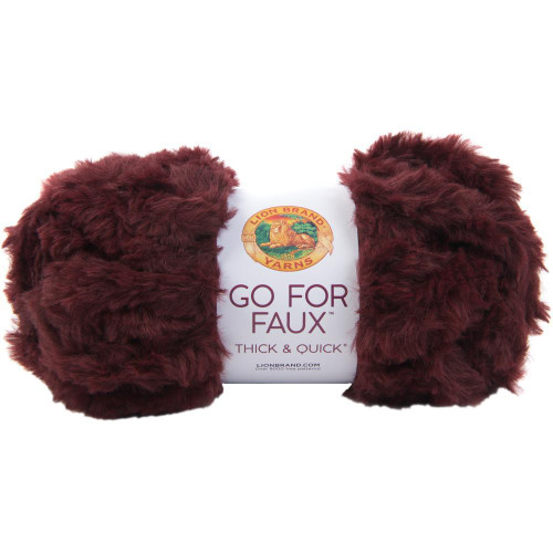 Lion Brand Yarn Go For Faux - Red Panda