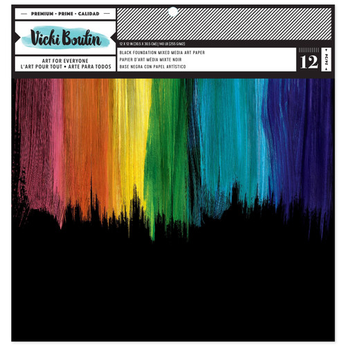 Vicki Boutin Black Foundation Mixed Media Paper 12-Sheets 350 gsm 25 pound