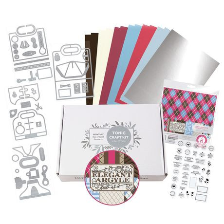 Tonic Craft Kit - Issue 95 - Elegant Argyle Gift Bag