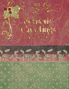 HOTP Dazzles N1879 GOLD Christmas Greetings Outline Peel Sticker