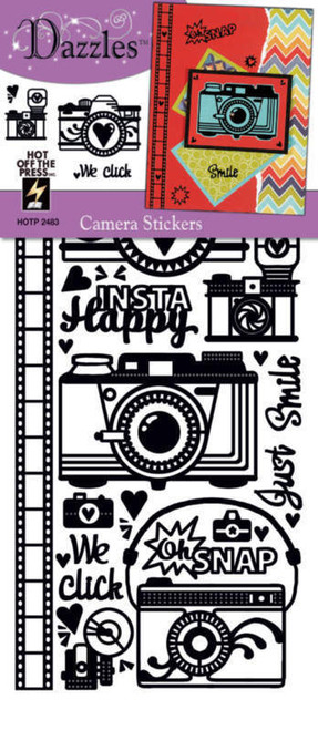 HOTP Dazzles 2483 Camera Stickers Outline Peel-Style