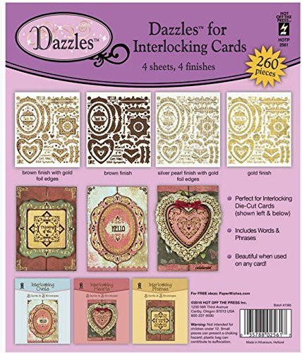 HOTP Dazzles for Interlocking Cards 4 Sheets in 4 Finishes HOTP2561