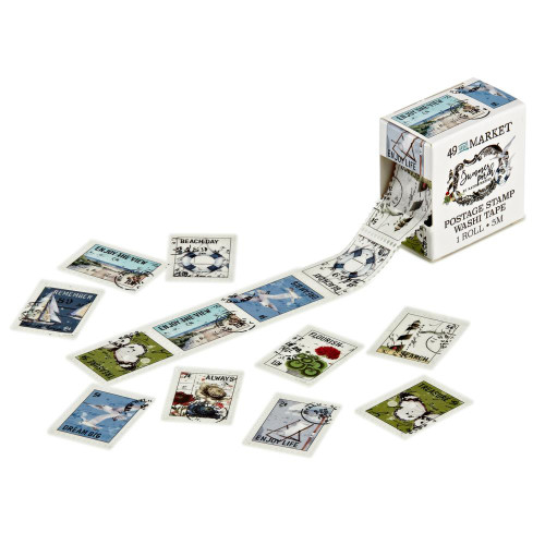 49 and Market Summer Porch Postage Washi Roll By Katie Pertiet