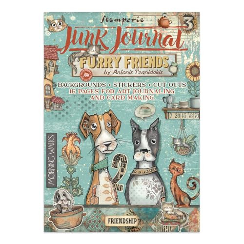 Stamperia - Junk Journal Stickers, Cut-Outs, and Backgrounds Furry Friends