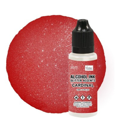 Damaged Label - Couture Creations Glitter Accents Alcohol Ink 12ml Cardinal
