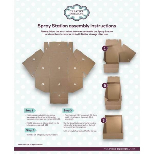 UPSTAIRS-Creative Expressions Spray Station -- Portable Compact Reusable - Stores Flat